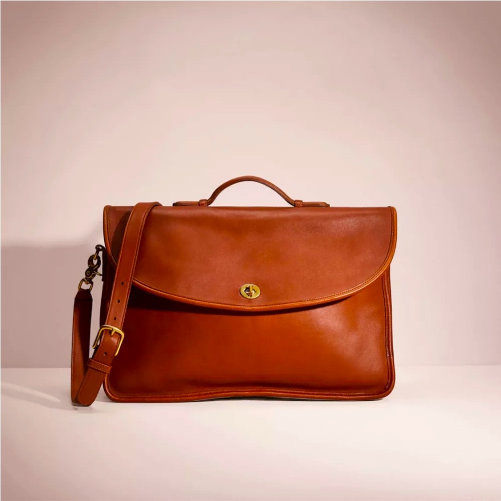COACH Vintage Lexington Brief Leather Laptop Crossbody Bag Rare!